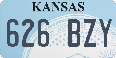 KS license plate 626BZY