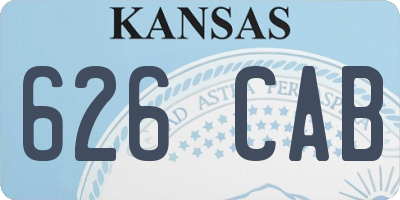 KS license plate 626CAB