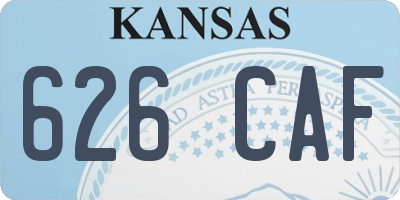 KS license plate 626CAF