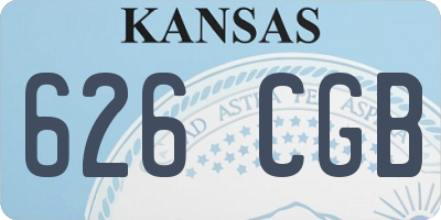 KS license plate 626CGB