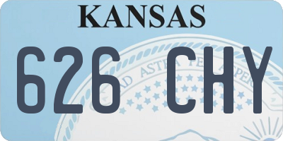 KS license plate 626CHY