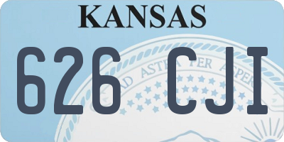 KS license plate 626CJI