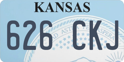 KS license plate 626CKJ