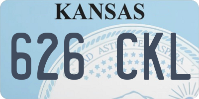 KS license plate 626CKL