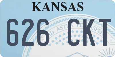 KS license plate 626CKT
