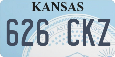 KS license plate 626CKZ