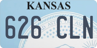 KS license plate 626CLN