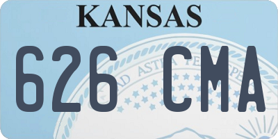 KS license plate 626CMA