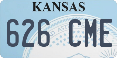 KS license plate 626CME