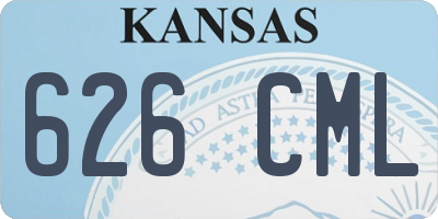 KS license plate 626CML