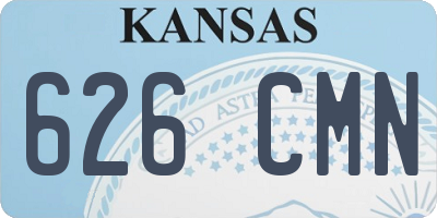 KS license plate 626CMN