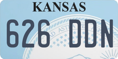 KS license plate 626DDN