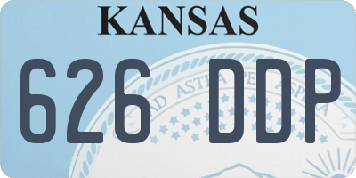 KS license plate 626DDP