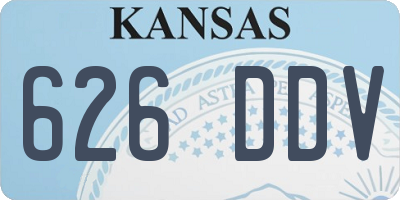 KS license plate 626DDV