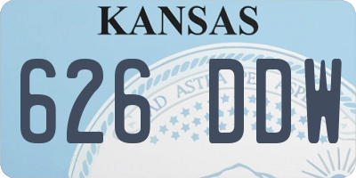 KS license plate 626DDW