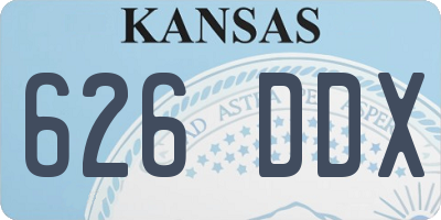 KS license plate 626DDX