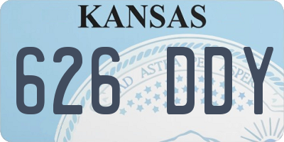 KS license plate 626DDY