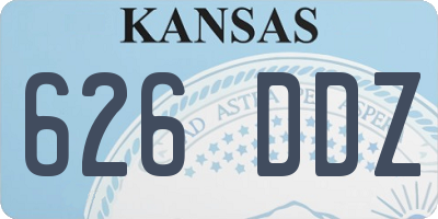 KS license plate 626DDZ