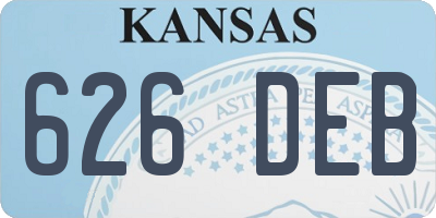 KS license plate 626DEB