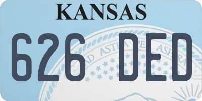 KS license plate 626DED