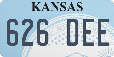 KS license plate 626DEE