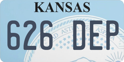 KS license plate 626DEP