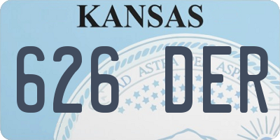 KS license plate 626DER
