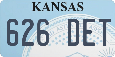 KS license plate 626DET