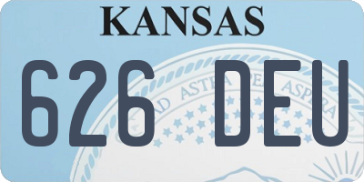 KS license plate 626DEU