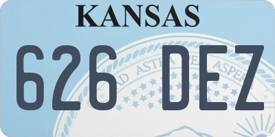 KS license plate 626DEZ