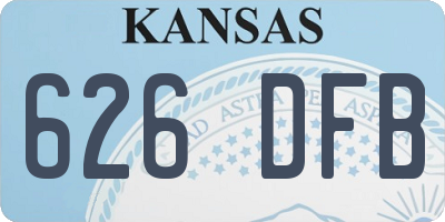 KS license plate 626DFB