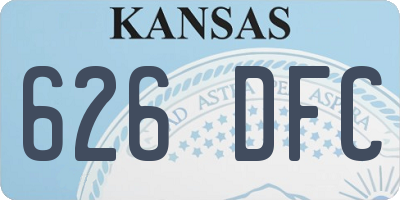 KS license plate 626DFC