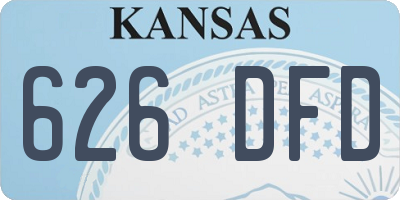 KS license plate 626DFD
