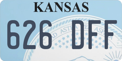 KS license plate 626DFF