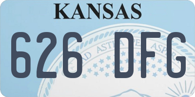 KS license plate 626DFG