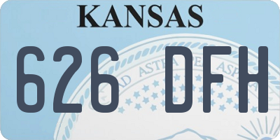 KS license plate 626DFH