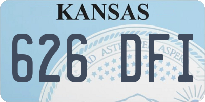 KS license plate 626DFI