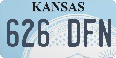 KS license plate 626DFN