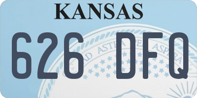 KS license plate 626DFQ