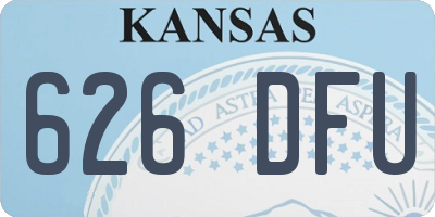 KS license plate 626DFU