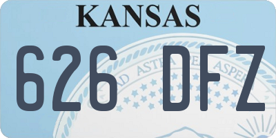 KS license plate 626DFZ