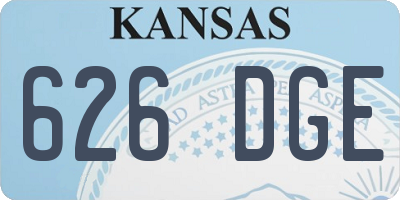 KS license plate 626DGE