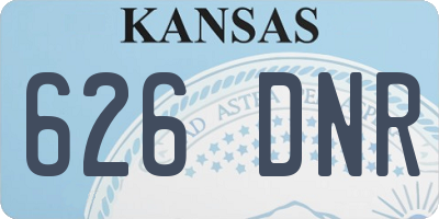 KS license plate 626DNR