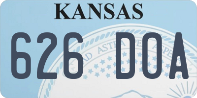 KS license plate 626DOA