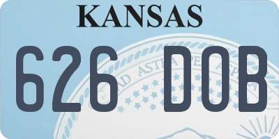 KS license plate 626DOB