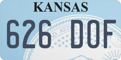 KS license plate 626DOF