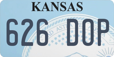 KS license plate 626DOP