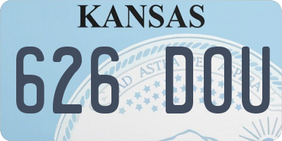 KS license plate 626DOU