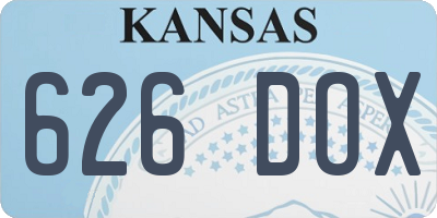 KS license plate 626DOX