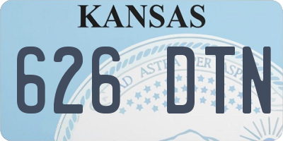 KS license plate 626DTN